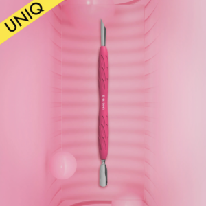 Manicure Pusher With Silicone Handle Gummy UNIQ 10 TYPE 2 (Narrow Rounded Pusher + Slanted Pusher)